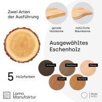 Vorschau: LAMO Manufaktur 3 Stück Wandregal aus Holz mit unsichtbarer Befestigung 42/36/30cm | Wandregal aus 1