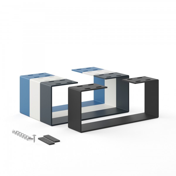 HOLZBRINK Tischbeine Metall | Tischkufen/Tischgestell für Couchtisch, Esstisch, Schreibtisch, Sitzba