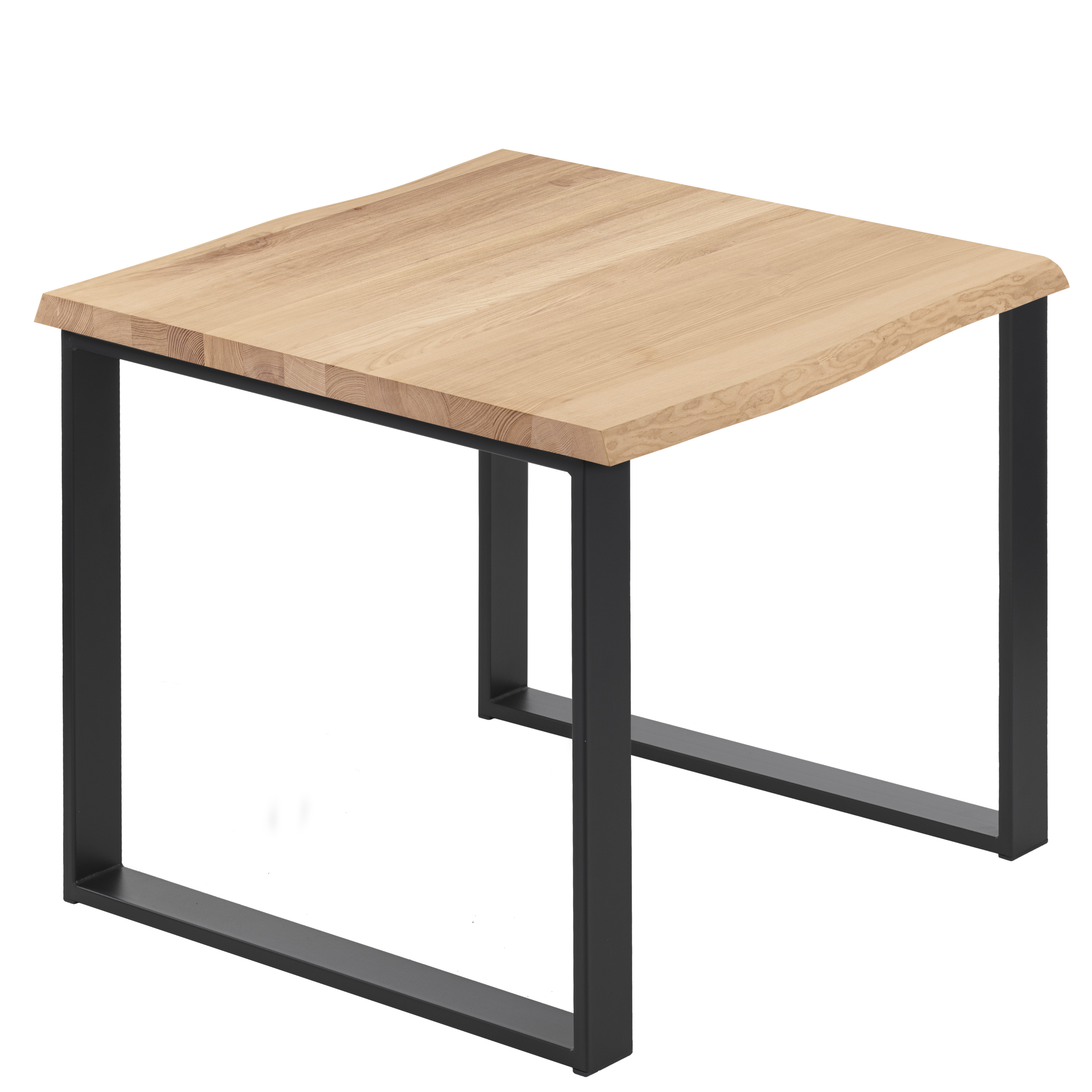 Kleiner Esstisch oder Schreibtisch mit Baumkante (60x60x76